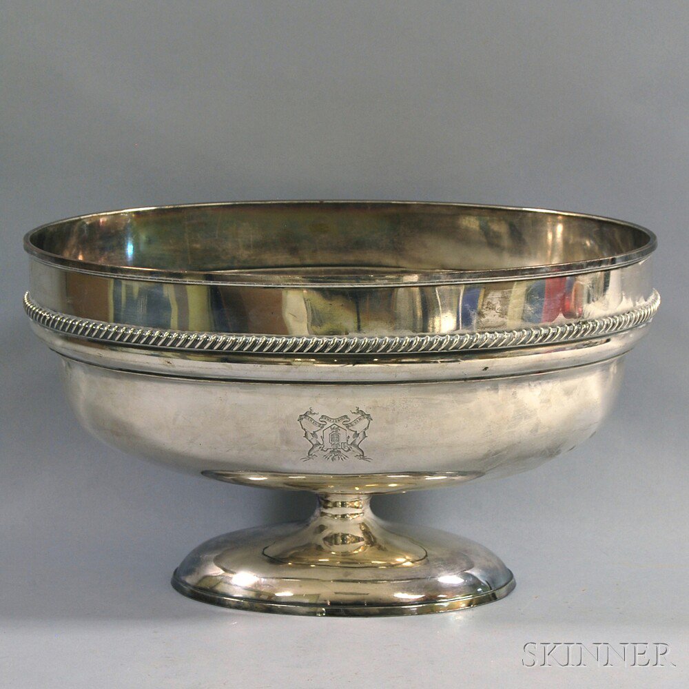 Appraisal: Georgian Silver-plated Meat Dome Cover Converted to Center Bowl with