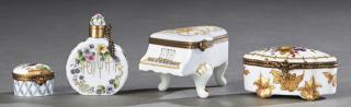 Appraisal: Group of Four French Limoges Pieces consist Group of Four