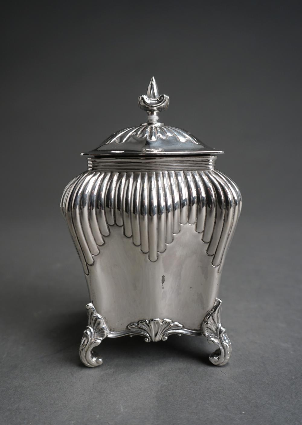 Appraisal: English Sterling Silver Tea Caddy by Henry Wigfull Sheffield c