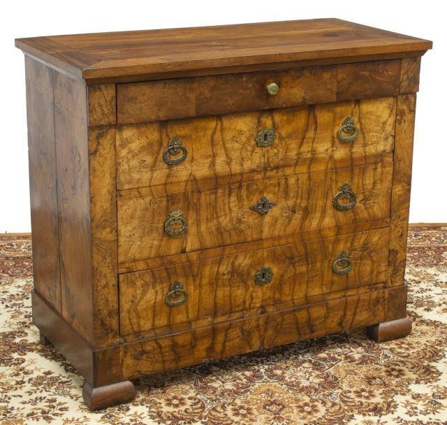 Appraisal: French Louis Philippe period walnut commode mid th c having