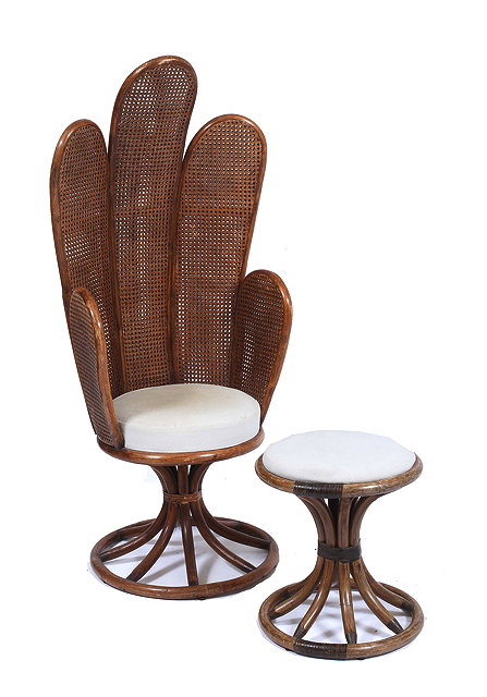 Appraisal: A CANED BENTWOOD CHAIR with scalloped back circular seat and