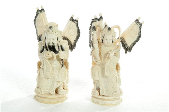 Appraisal: IVORY EMPEROR AND EMPRESS China st half- th century Emperor