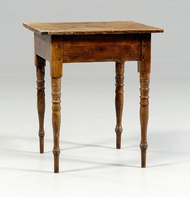 Appraisal: Georgia painted walnut side table walnut throughout elaborately turned legs