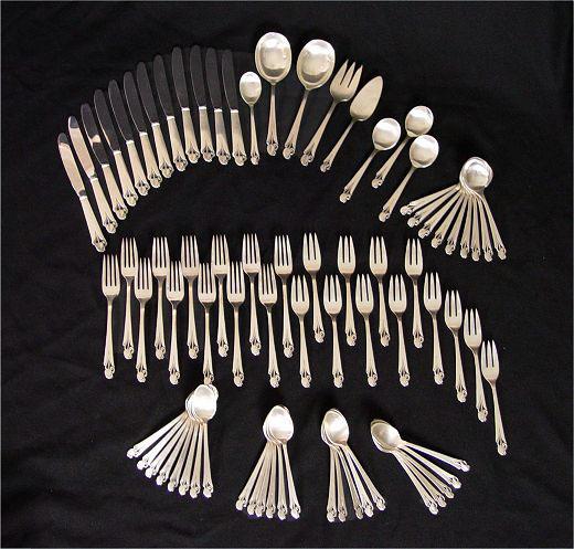 Appraisal: FRANK SMITH WOODLILY STERLING FLATWARE SERVICE FOR Approx pieces in