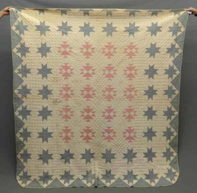 Appraisal: th c N Y S autograph quilt dates as early