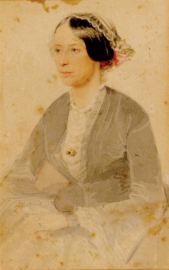 Appraisal: William Nicholas Australian - PORTRAIT OF AN UNKNOWN WOMAN watercolor