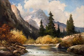 Appraisal: Cascade Canyon by Robert W Wood Robert Wood - oil