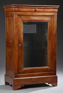 Appraisal: French Provincial Louis Philippe Fruitwood Vitrine French Provincial Louis Philippe