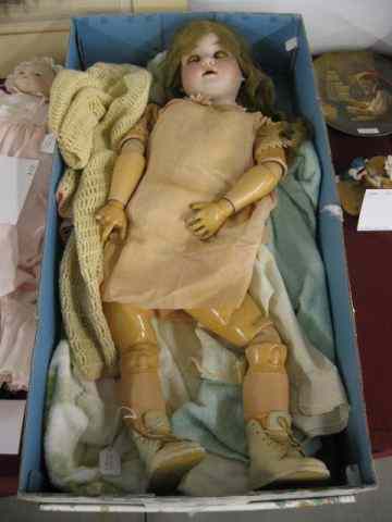 Appraisal: Armand Marseille Bisque Head Doll sleeping eyes open mouth ''