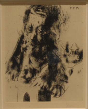 Appraisal: JACK LEVINE AMERICAN B Figure with temple in background etching