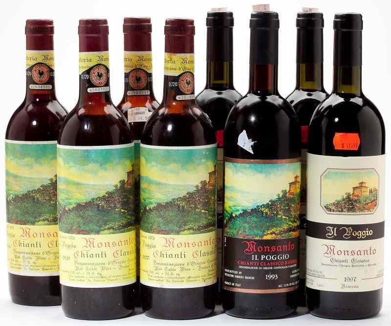 Appraisal: Monsanto Il Poggio total bottlesVintage Monsanto Chianti Classico Riserva Il