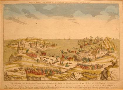 Appraisal: piece Hand-Colored Engraving - Vue d'Optique Vue Perspective de la