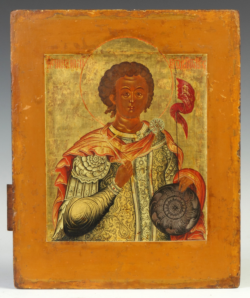 Appraisal: Early Russian Icon of St George the Warrior Moscow school