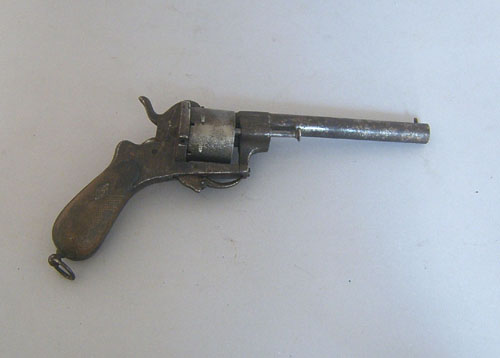 Appraisal: Two Lefaucheaux pin fire revolvers one barrel - l the