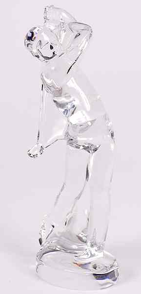 Appraisal: Baccarat Golfer French a glass male golfer base marked Baccarat