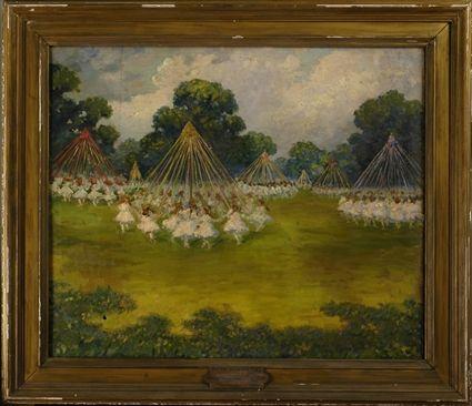 Appraisal: KATE FREEMAN CLARK - MAY DAY IN CENTRAL PARK Oil