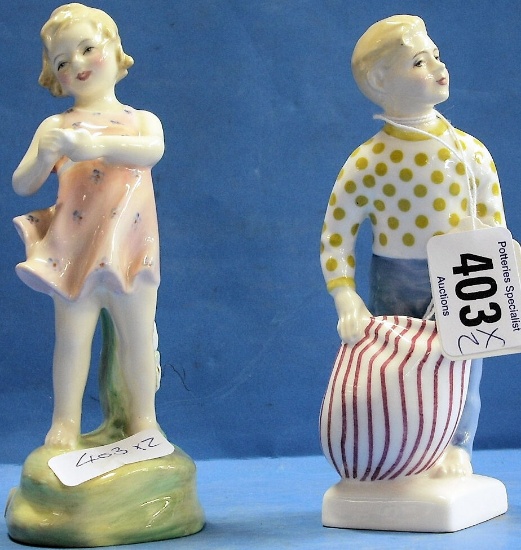 Appraisal: Royal Doulton Figures Lights Out HN and He Loves Me