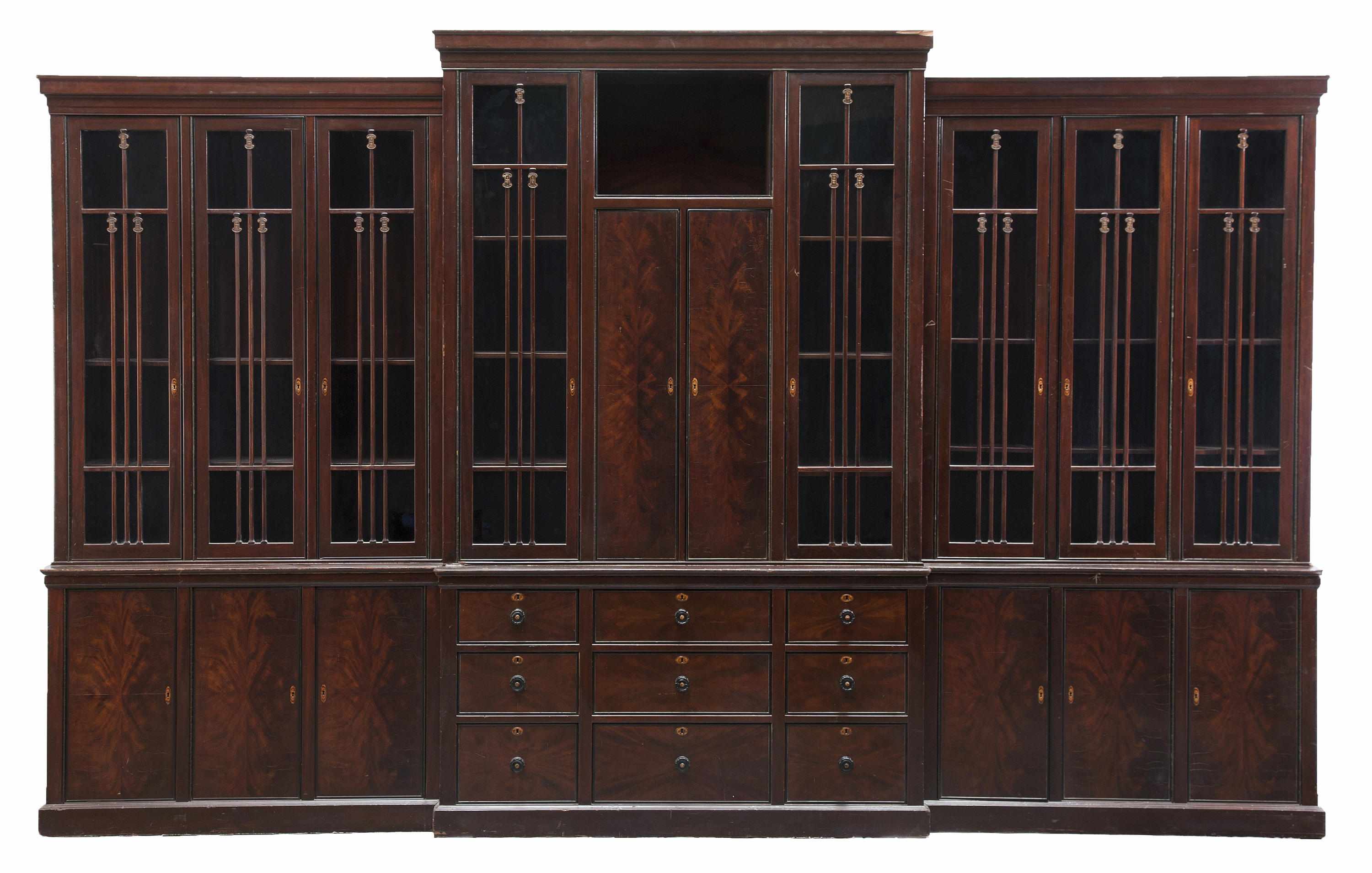 Appraisal: A Greene Greene mahogany breakfront cabinet from the Cordelia A