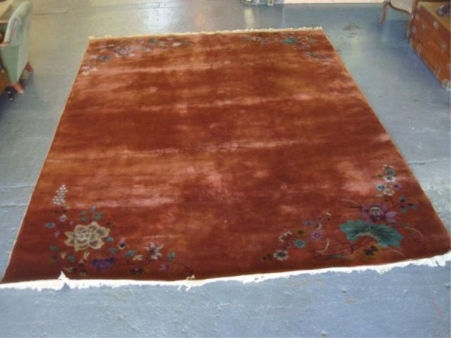 Appraisal: Chinese handmade Deco carpet Property from Chappaqua NY Dimensions x