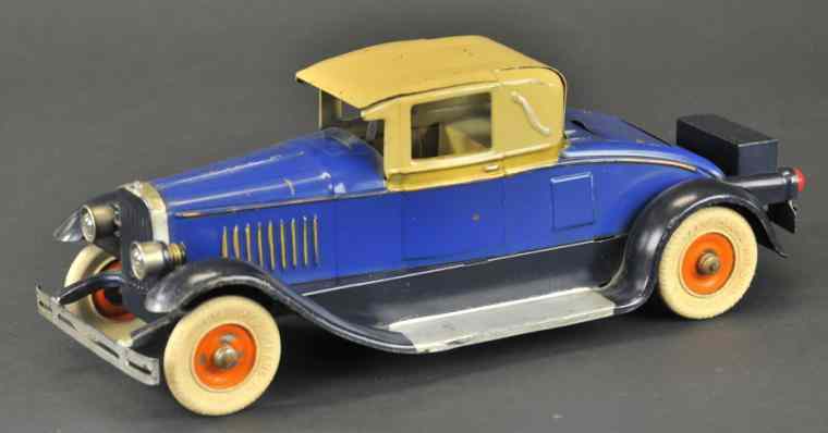 Appraisal: KINGSBURY COUPE c pressed steel painted in blue body tan