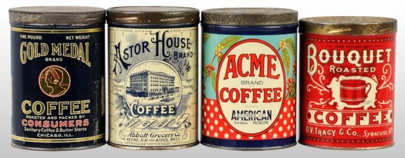 Appraisal: Lot of -Pound Coffee Tins Description Includes one for Bouquet