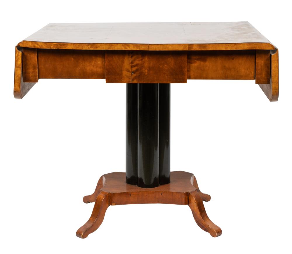 Appraisal: BIEDERMEIER DROP LEAF TABLE th century with later elements Provenance