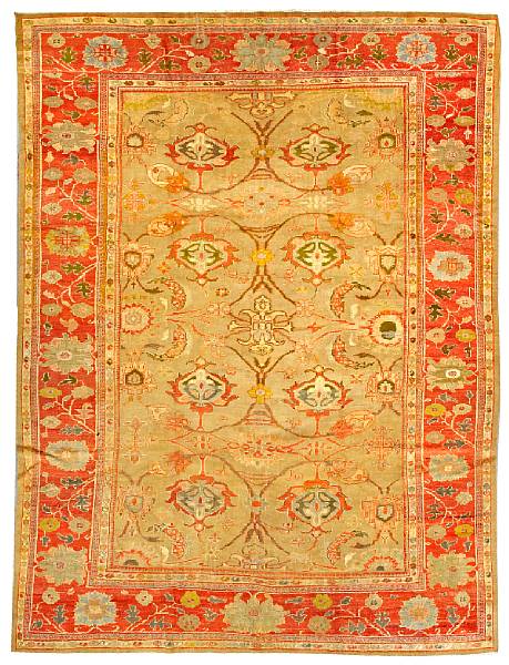 Appraisal: A Sultanabad carpet Central Persia late th century size approximately