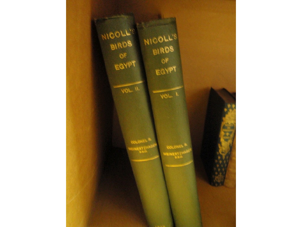 Appraisal: Meinertzhagen Col R Nicoll's Birds of Egypt London Hugh Rees