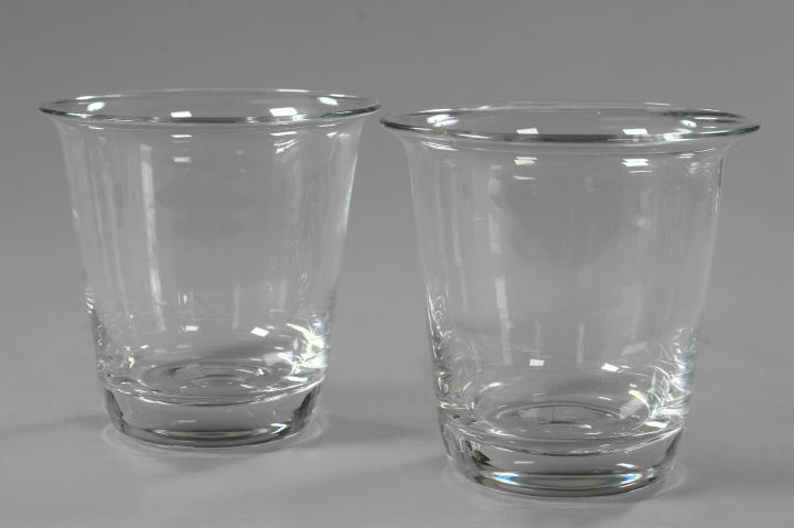 Appraisal: Large Pair of Continental Blown Glass Bottle Coolers in the