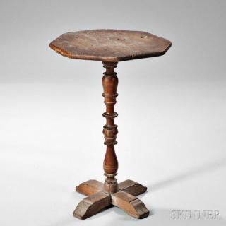 Appraisal: Cross-base Lightstand New England or Canada early th century the