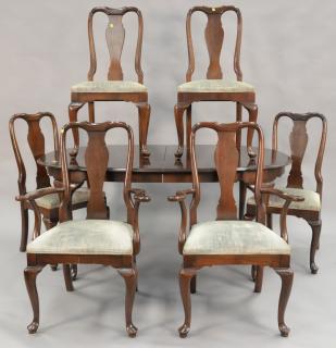 Appraisal: Ethan Allen seven piece dining room set with cherry Queen