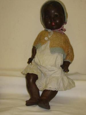 Appraisal: An Armand Marseille bisque head black baby doll with brown