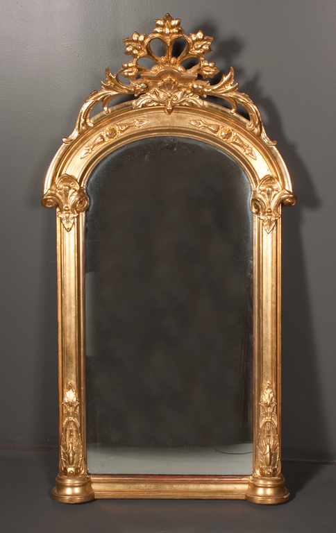 Appraisal: Rococo Revival carved gesso giltwood mirror second half- th century