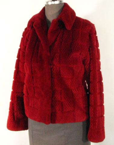 Appraisal: Red Sheared Beaver Jacket -- Laser Grooved Size - Length