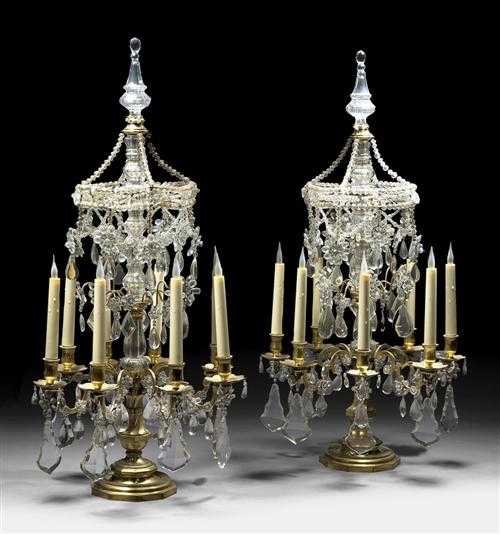 Appraisal: PAIR OF IMPORTANT CANDELABRAS Louis XV Paris th th century