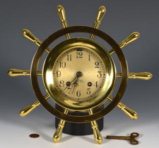 Appraisal: Brass Marine Chelsea Ship's Bell Clock Brass marine Chelsea Helms