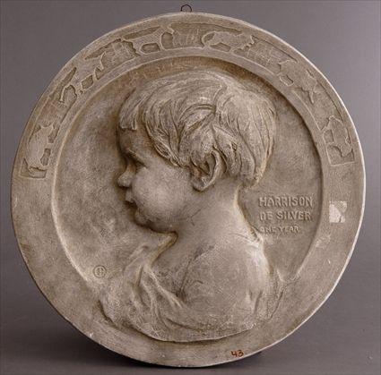 Appraisal: CHESTER BEACH - HARRISON DESILVER ONE YEAR Plaster rondel in