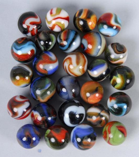 Appraisal: Lot of Machine-Made Marbles Description Includes a few Peltiers and