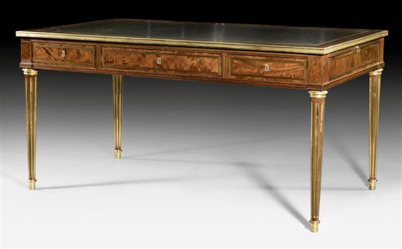 Appraisal: BUREAU PLAT Louis XVI in the style of F SCHEY