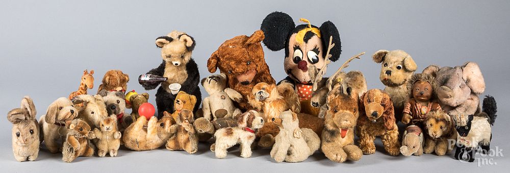 Appraisal: Large group of plush toys to include Steiff Large group