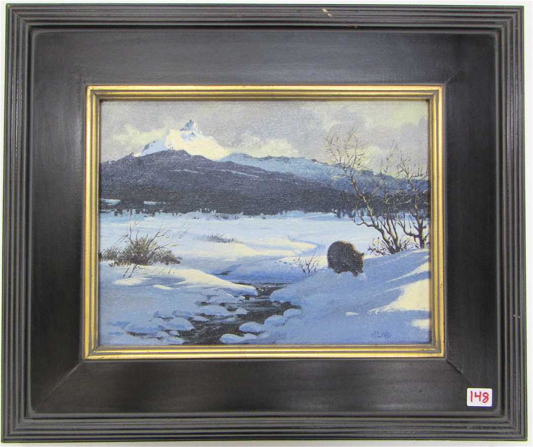 Appraisal: JIM LAMB OIL ON CANVAS Washington Montana born Winter landscape