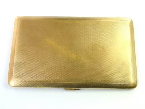 Appraisal: A ct gold cigarette case Birmingham c makers mark rubbed