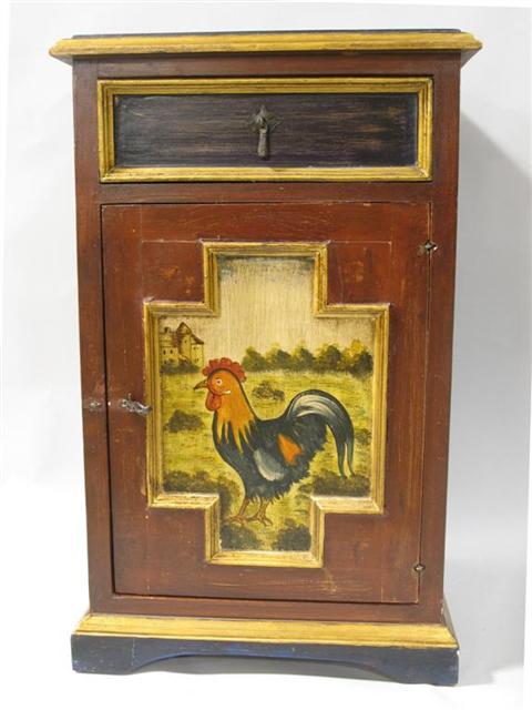 Appraisal: MODERN COUNTRY STYLE SMALL PAINTED CABINET The rectangular top with