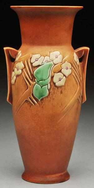 Appraisal: Roseville Clemana Vase Description Shape - White embossed flowers with