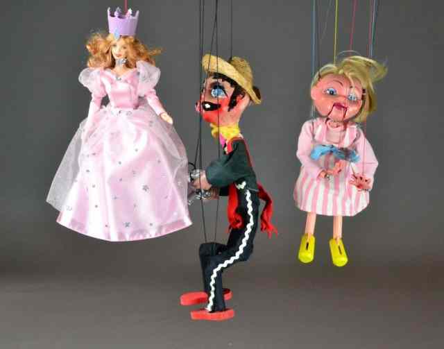 Appraisal: A PAIR OF MARIONETTE PUPPETTSA made in Mexico puppet with