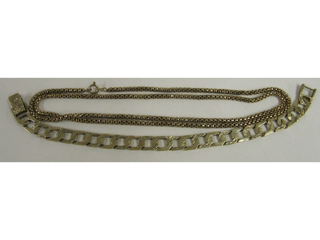 Appraisal: Lot comprising ct gold tubular link neckchain and a ct