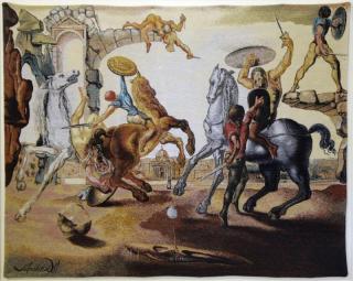 Appraisal: DALI Salvador Tapestry Battle Around a Dandelion Bataille Autour d