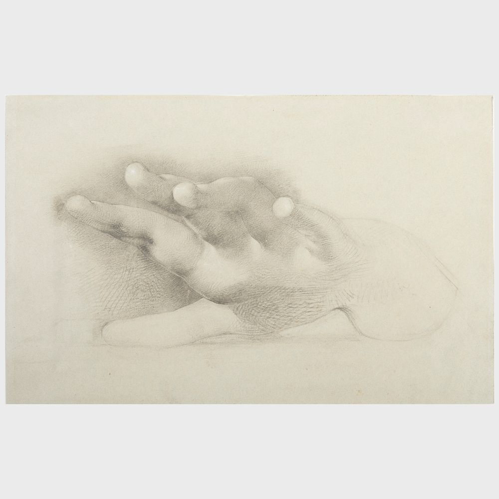 Appraisal: British School Study of a Hand British School Study of