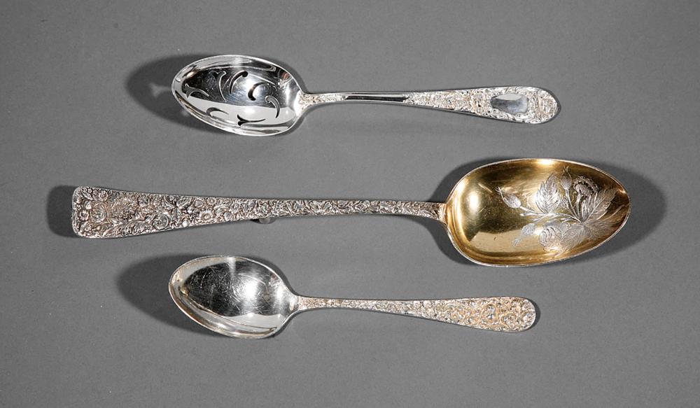 Appraisal: Antique American Sterling Silver Dressing Spoon Towle Arlington pattern retaining