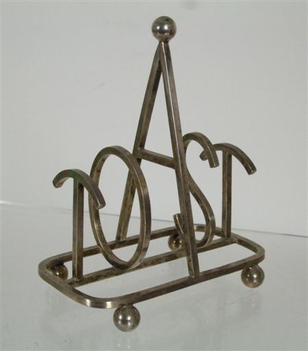 Appraisal: ART DECO TOAST RACK S electroplated each division formed as